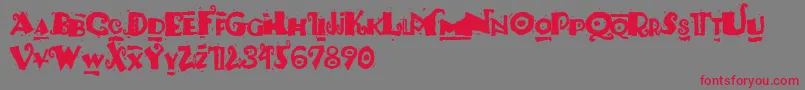 フォントPaulsSouthPacific – 赤い文字の灰色の背景