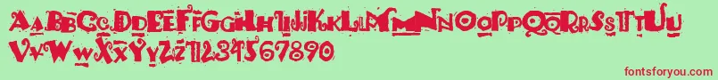 PaulsSouthPacific Font – Red Fonts on Green Background