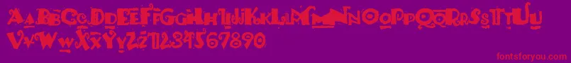 PaulsSouthPacific Font – Red Fonts on Purple Background