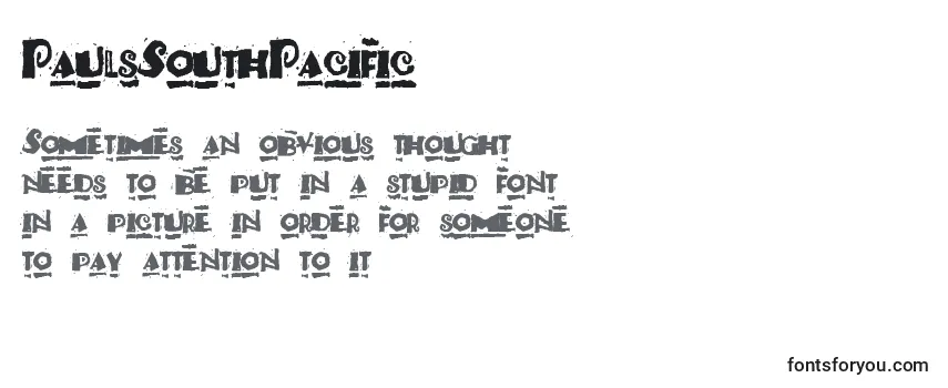 Review of the PaulsSouthPacific Font