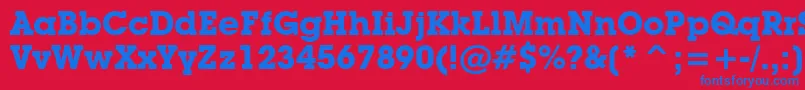 LubalinGraphBoldBt Font – Blue Fonts on Red Background