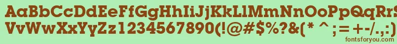 LubalinGraphBoldBt Font – Brown Fonts on Green Background