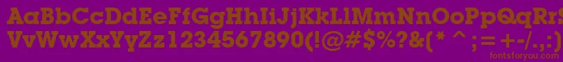 LubalinGraphBoldBt-fontti – ruskeat fontit violetilla taustalla