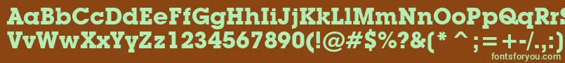 LubalinGraphBoldBt Font – Green Fonts on Brown Background