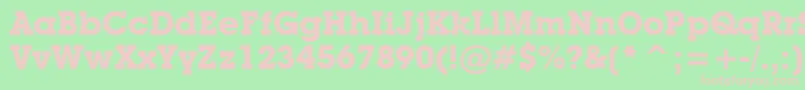 LubalinGraphBoldBt Font – Pink Fonts on Green Background