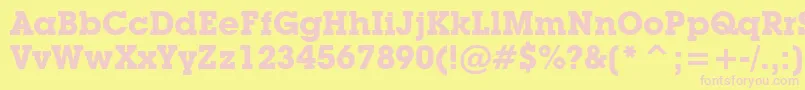 LubalinGraphBoldBt Font – Pink Fonts on Yellow Background