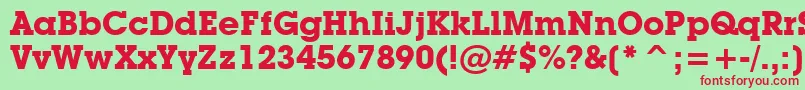 LubalinGraphBoldBt Font – Red Fonts on Green Background