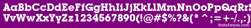 LubalinGraphBoldBt Font – White Fonts on Purple Background