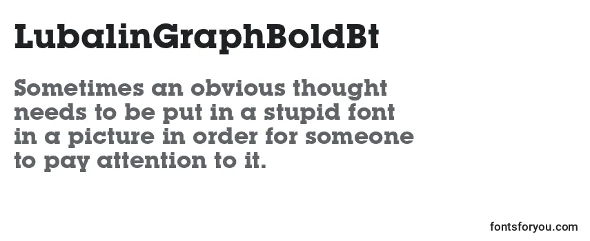 Review of the LubalinGraphBoldBt Font