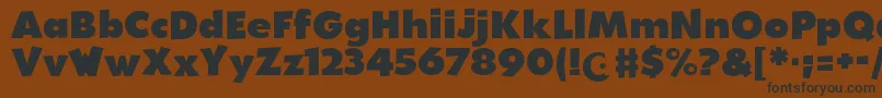 Шрифт WalibiHolland – чёрные шрифты на коричневом фоне