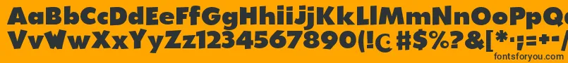 WalibiHolland-fontti – mustat fontit oranssilla taustalla