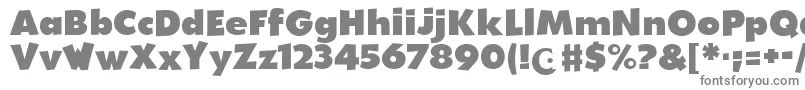 WalibiHolland-fontti – harmaat kirjasimet valkoisella taustalla