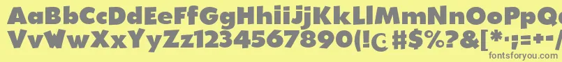 Czcionka WalibiHolland – szare czcionki na żółtym tle