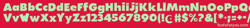 WalibiHolland-fontti – vihreät fontit punaisella taustalla