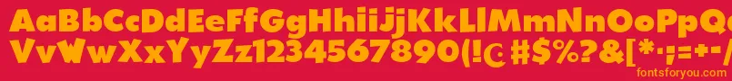 WalibiHolland Font – Orange Fonts on Red Background