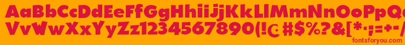 WalibiHolland Font – Red Fonts on Orange Background