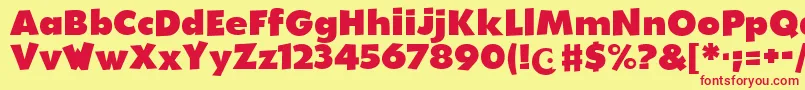 WalibiHolland Font – Red Fonts on Yellow Background
