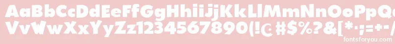 Шрифт WalibiHolland – белые шрифты на розовом фоне
