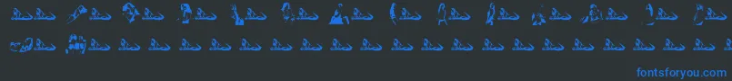 ModelosByUltrasonicmen Font – Blue Fonts on Black Background