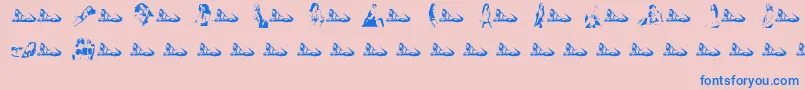 ModelosByUltrasonicmen Font – Blue Fonts on Pink Background