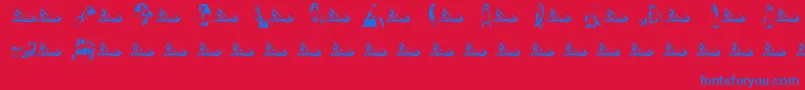 ModelosByUltrasonicmen Font – Blue Fonts on Red Background