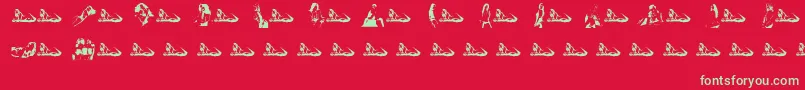 ModelosByUltrasonicmen Font – Green Fonts on Red Background