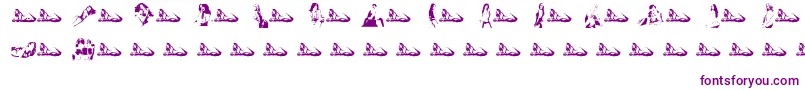 ModelosByUltrasonicmen Font – Purple Fonts on White Background