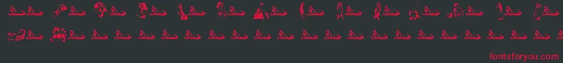 ModelosByUltrasonicmen Font – Red Fonts on Black Background