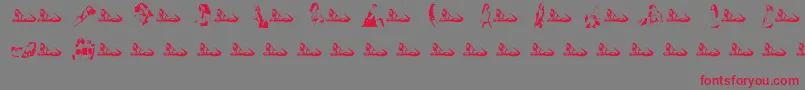 ModelosByUltrasonicmen Font – Red Fonts on Gray Background