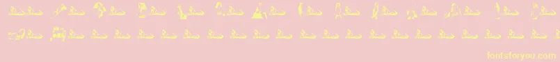 ModelosByUltrasonicmen Font – Yellow Fonts on Pink Background