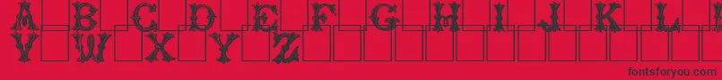 Trefoil Font – Black Fonts on Red Background
