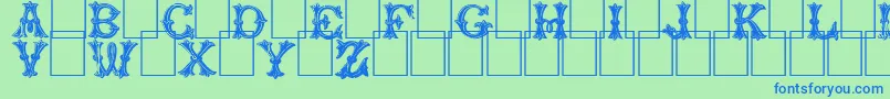 Шрифт Trefoil – синие шрифты на зелёном фоне