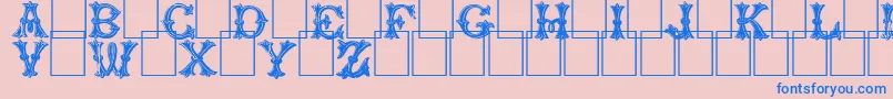 Trefoilフォントについての詳細 フォントTrefoil – ピンクの背景に青い文字