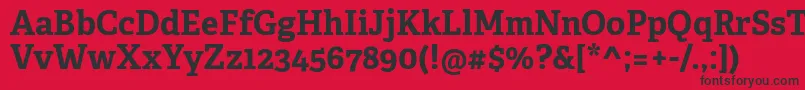 AdelleCyrillicBold Font – Black Fonts on Red Background