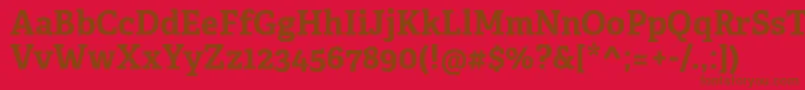 AdelleCyrillicBold Font – Brown Fonts on Red Background