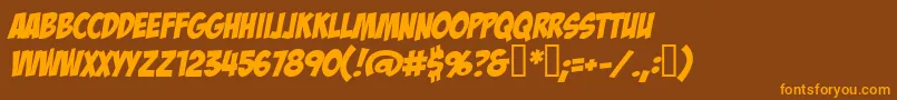 Badabb Font – Orange Fonts on Brown Background