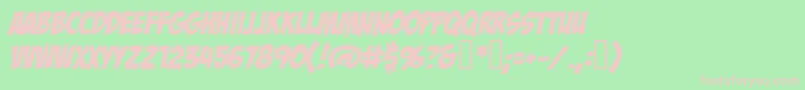 Badabb Font – Pink Fonts on Green Background