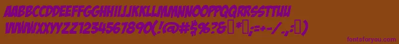 Badabb Font – Purple Fonts on Brown Background