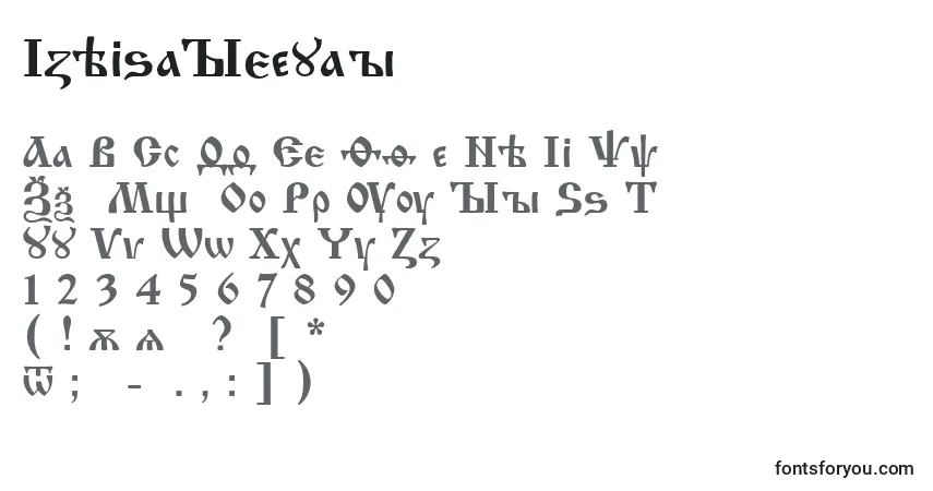 IzhitsaRegularフォント–アルファベット、数字、特殊文字