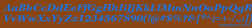 KeplerstdBoldextitcapt Font – Blue Fonts on Brown Background