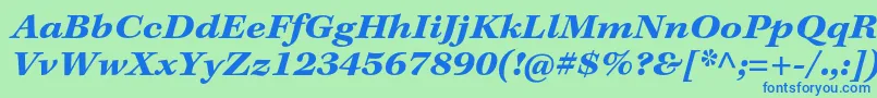 KeplerstdBoldextitcapt Font – Blue Fonts on Green Background