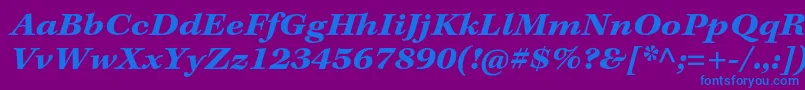 KeplerstdBoldextitcapt Font – Blue Fonts on Purple Background