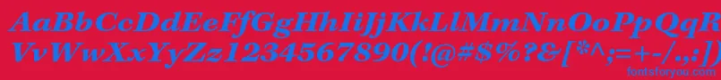 KeplerstdBoldextitcapt Font – Blue Fonts on Red Background