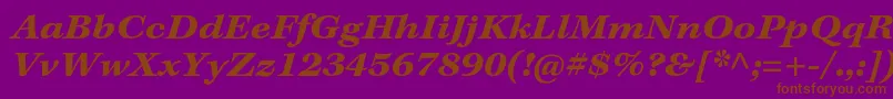 KeplerstdBoldextitcapt Font – Brown Fonts on Purple Background