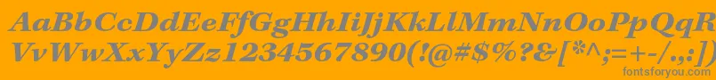 KeplerstdBoldextitcapt-Schriftart – Graue Schriften auf orangefarbenem Hintergrund