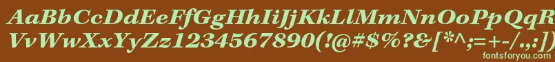 KeplerstdBoldextitcapt Font – Green Fonts on Brown Background