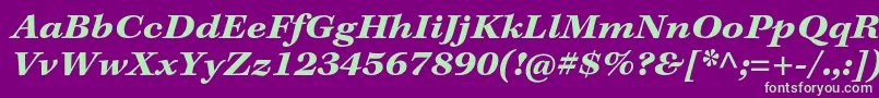 KeplerstdBoldextitcapt Font – Green Fonts on Purple Background