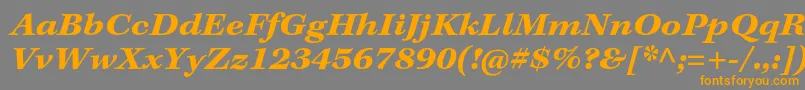 KeplerstdBoldextitcapt Font – Orange Fonts on Gray Background