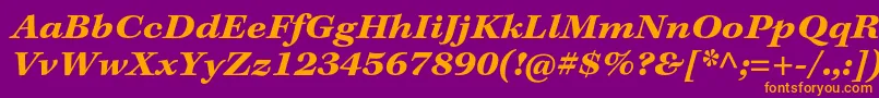 KeplerstdBoldextitcapt Font – Orange Fonts on Purple Background