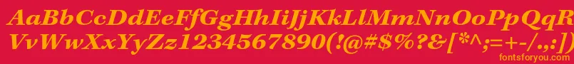 KeplerstdBoldextitcapt Font – Orange Fonts on Red Background